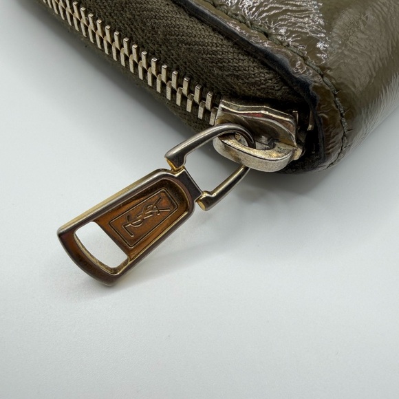 Yves Saint Laurent Olive Green Wallet - Picture 7 of 8